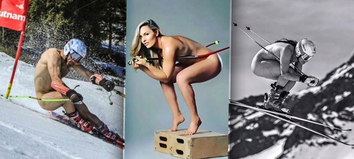 Americké lyžařské hvězdy nafotily nahý kalendář, v minulosti se odvážnými snímky předvedla i Lindsey Vonnová (uprostřed)