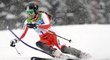 Šárka Záhrobská při prvním kole olympijského slalomu