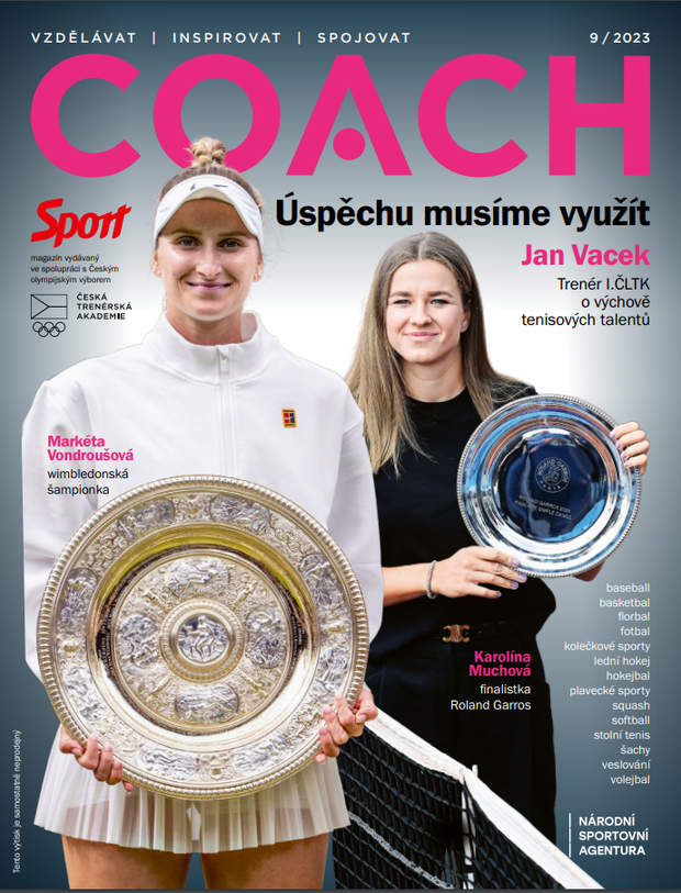 Titulní strana magazínu Coach - září 2023 Titulní strana magazínu Coach - září 2023