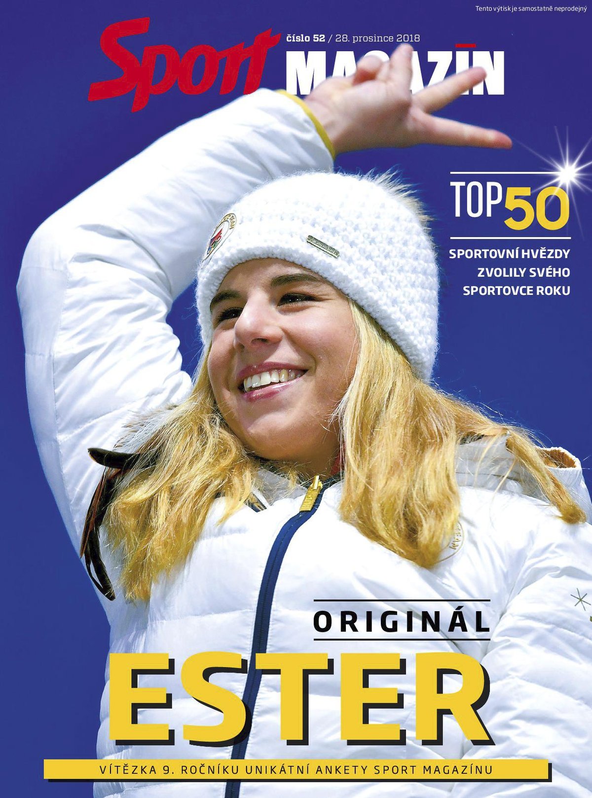 Devátý ročník unikátní ankety Top 50, v níž české sportovní hvězdy volí mezi sebou Sportovce roku, vynesl na trůn Ester Ledeckou.