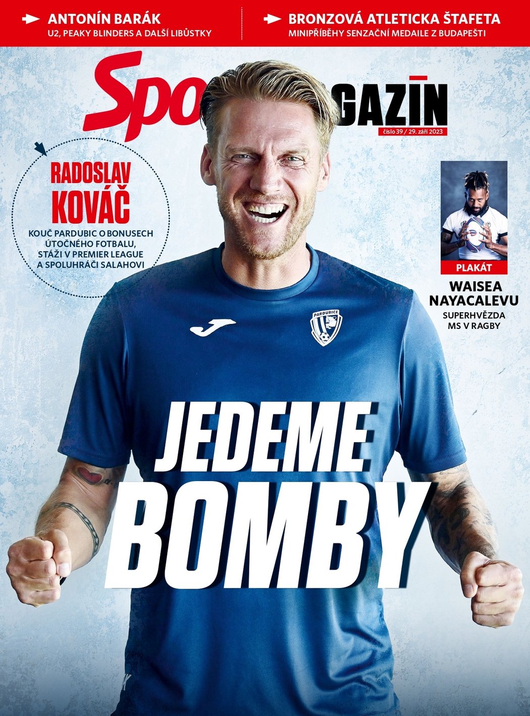 Titulní strana pátečního Sport magazínu s Radoslavem Kováčem
