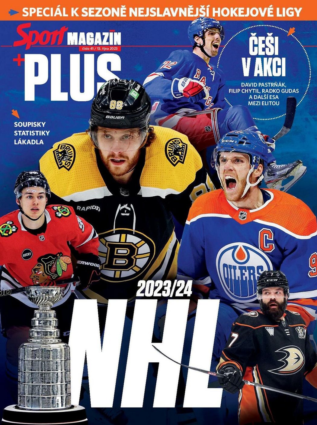 Magazín Sport k nové sezoně NHL. Vedle soupisek všech klubů a statistik najdete i platy největších hvězd a nejžhavější lákadla nejslavnější hokejové ligy.