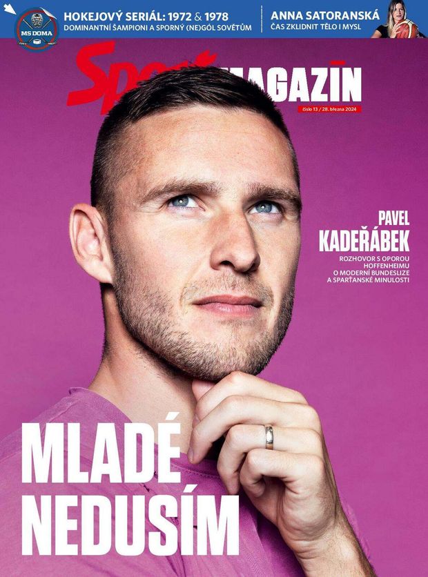 Titulní strana Sport Magazínu s Pavlem Kadeřábkem Titulní strana Sport Magazínu s Pavlem Kadeřábkem