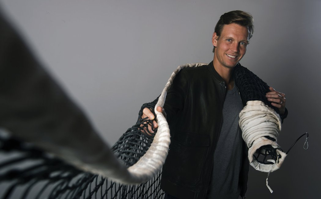 Český tenista Tomáš Berdych při focení pro Sport Magazín