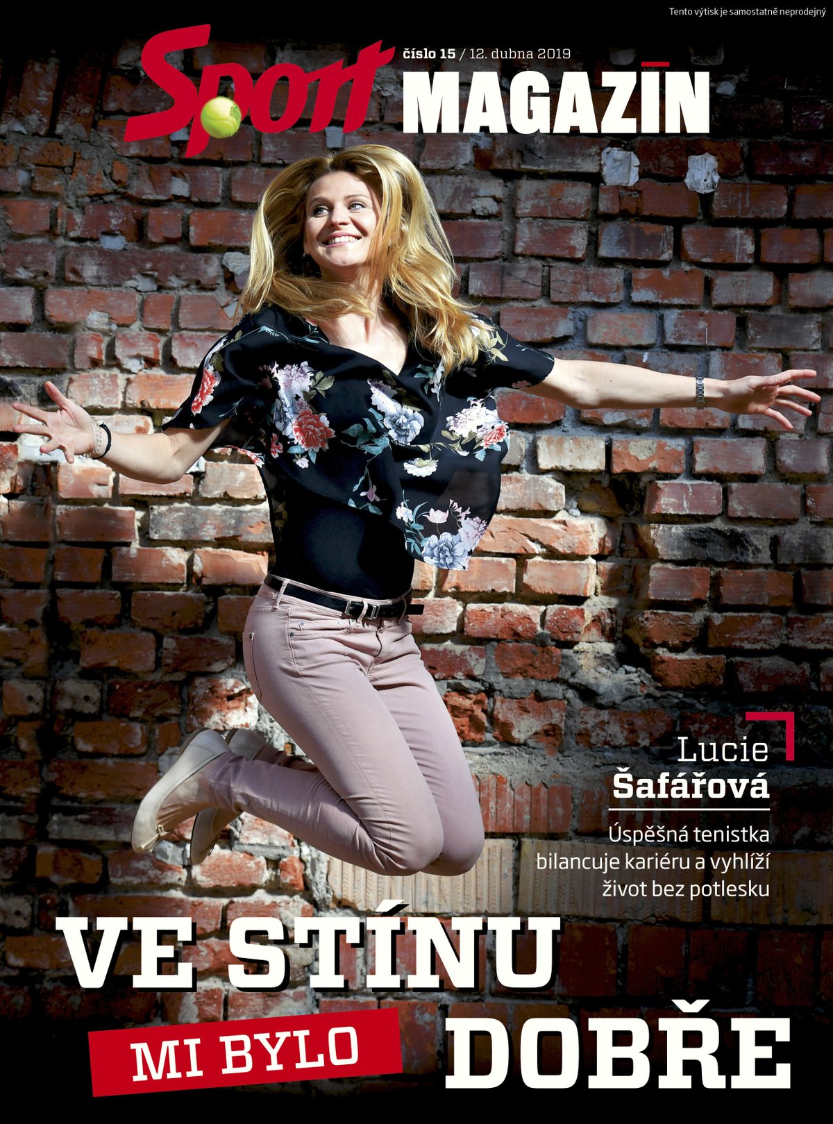 Lucie Šafářová na titulce Sport magazínu