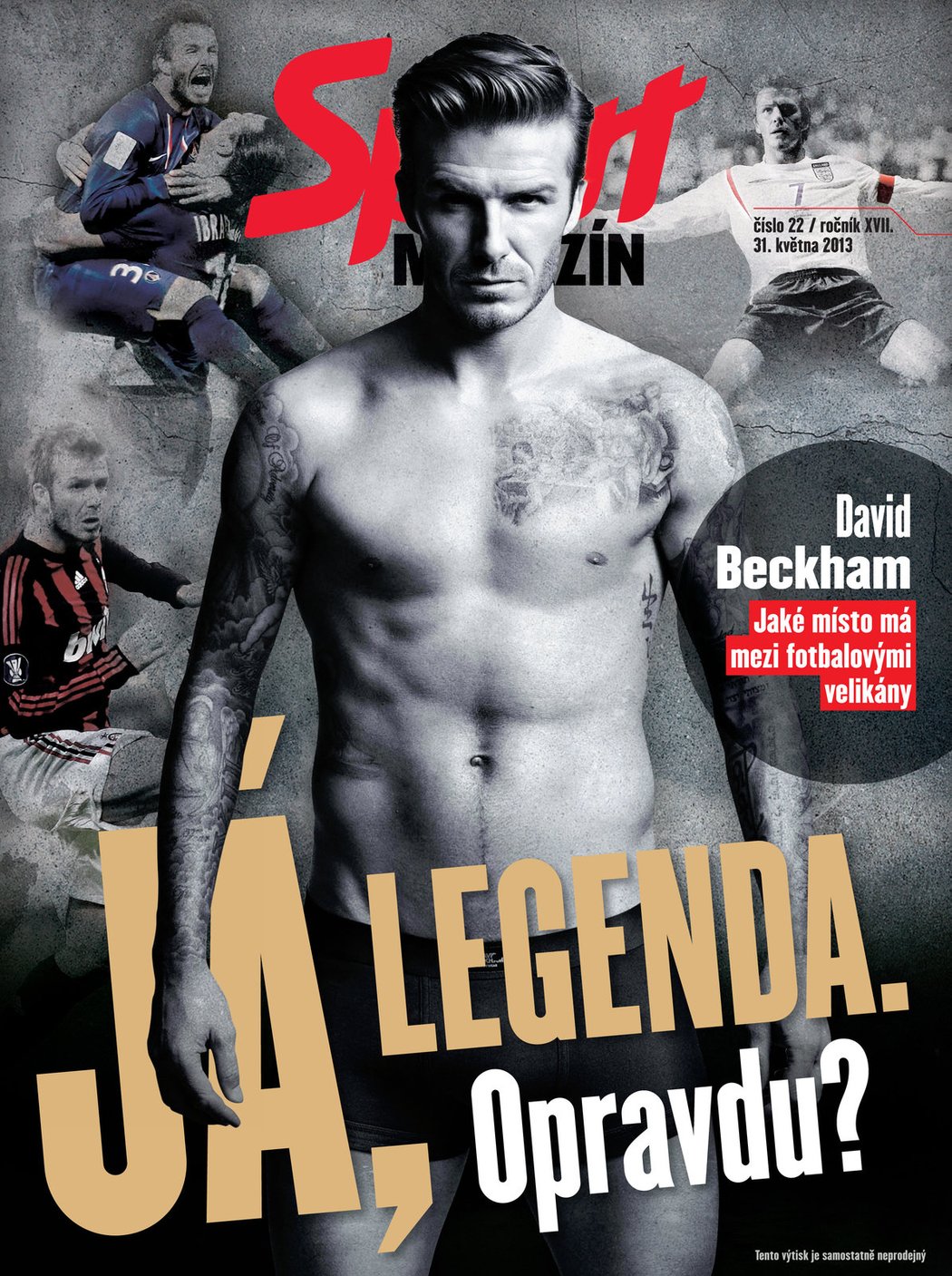 Páteční Sport Magazín s Davidem Beckhamem na titulce