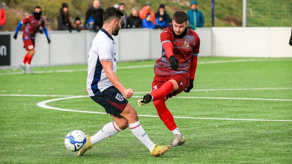 Český reprezentant v malém fotbalu Josef Stránský v přípravě proti Anglii