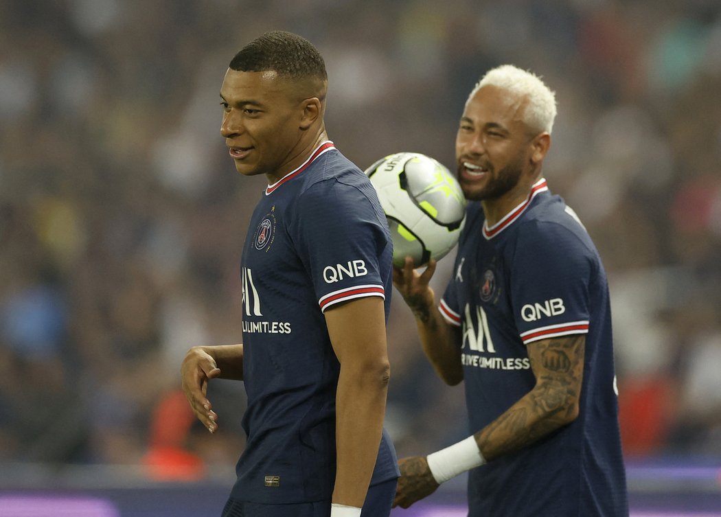 Hvězdné duo PSG Kylian Mbappé a Neymar