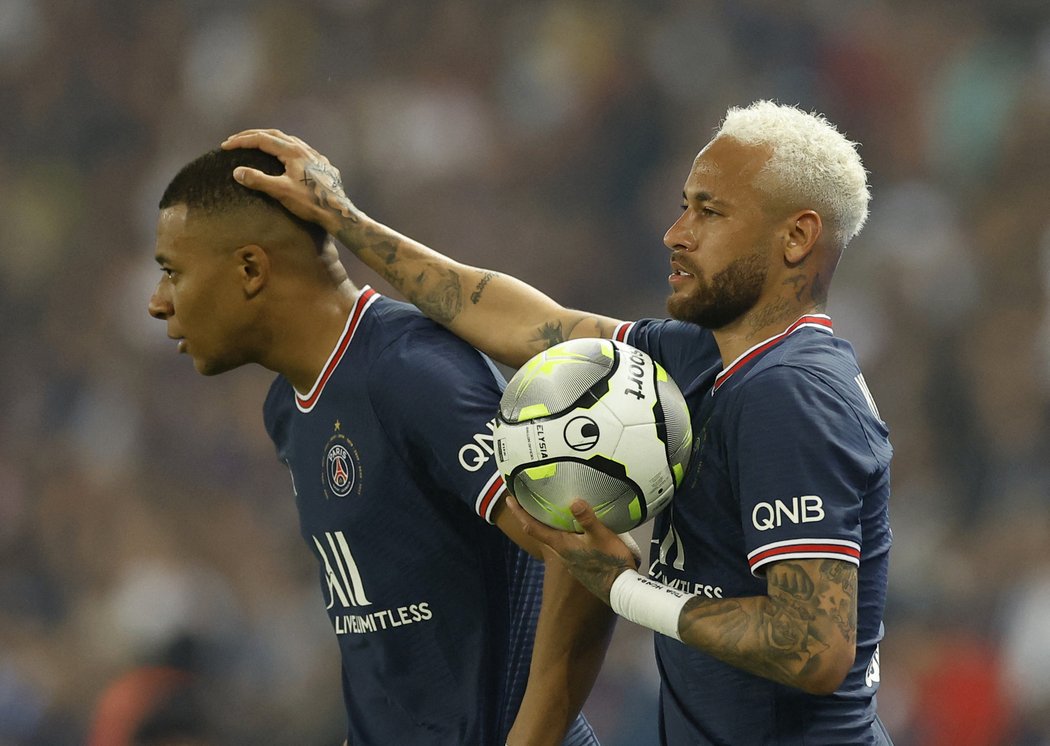 Hvězdné duo PSG Kylian Mbappé a Neymar