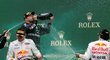 Finský jezdec ze stáje Mercedes Valtteri Bottas po výhře ve Velké ceně Turecka