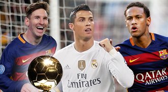 Ronaldo, Messi, nebo Neymar. To jsou finalisté Zlatého míče