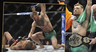 Rychlá mlátička! McGregor uchvátil v kleci, titul bral za 13 sekund