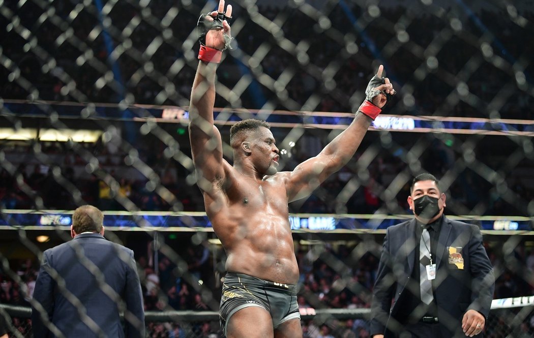 Kamerunský zápasník Francis Ngannou na turnaji UFC 270 v Anaheimu po pěti kolech zvítězil na body a obhájil titul.