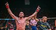 Český MMA bijec Daniel Škvor se raduje z výhry na Oktagonu 45