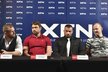 Patrik Kincl, Petr Kareš, Karlos Vémola a Petr Píno Ondruš na tiskové konferenci organizace XFN
