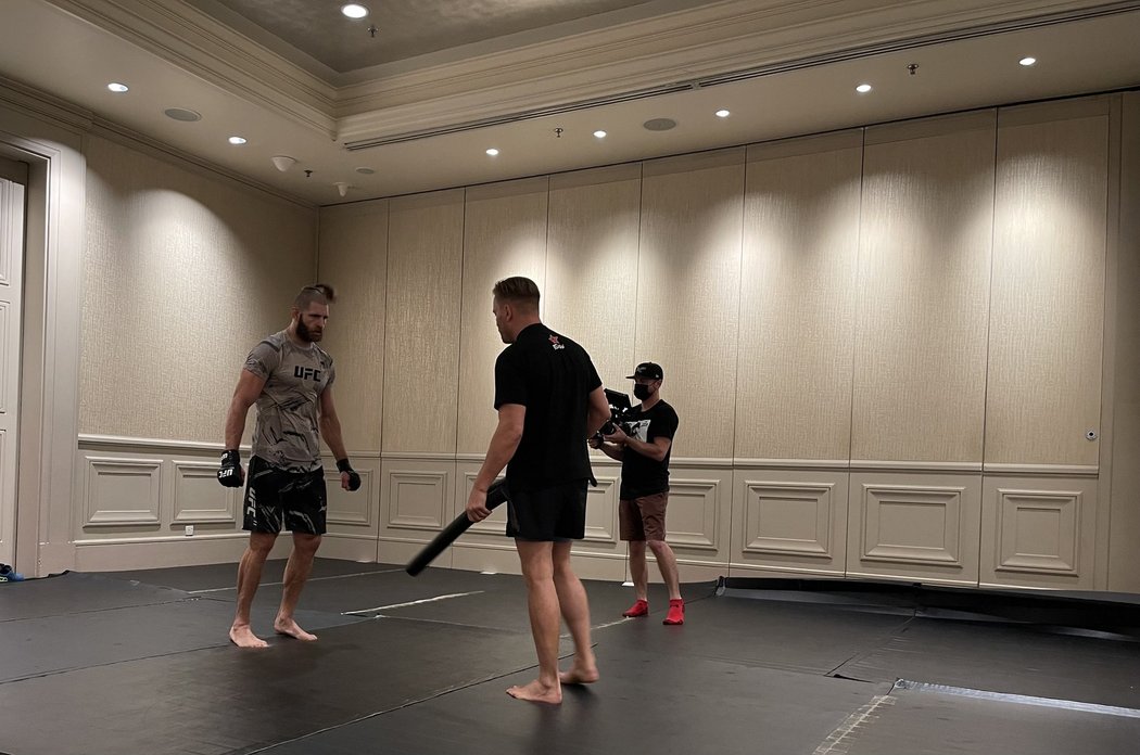 Jiří Procházka na tréninku před svým titulovým bojem v UFC