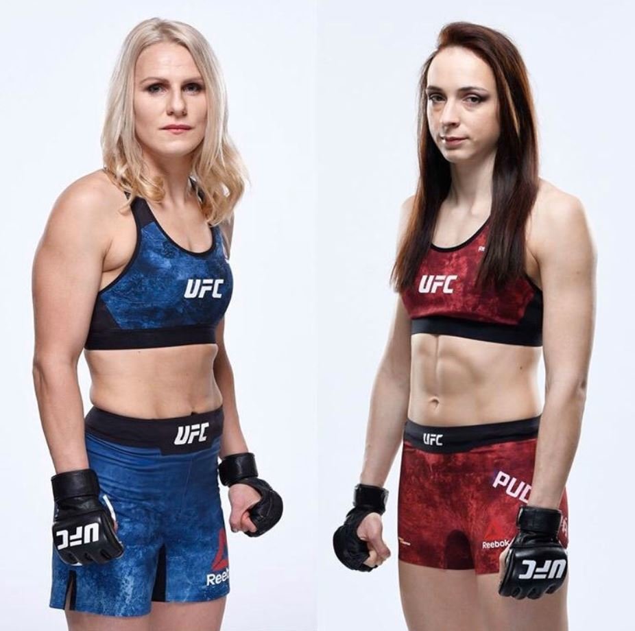 Sedmou soupeřkou české bojovnice MMA Lucie Pudilové (vpravo) v prestižní organizaci UFC bude 26. ledna Američanka Justine Kishová.