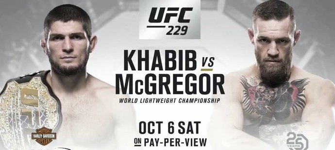 Zápas Conora McGregora s Chabibem Nurmagomedovem se odehraje 6. října