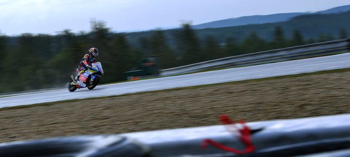 Český motocyklový závodník Filip Salač na brněnské Grand Prix