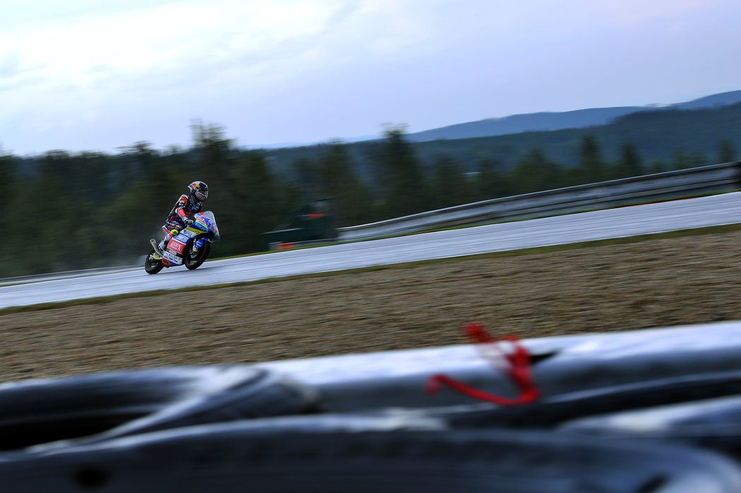 Český motocyklový závodník Filip Salač na brněnské Grand Prix