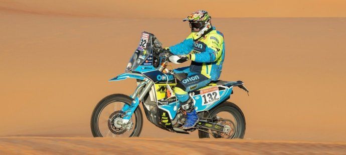 Český motocyklista Martin Michek na Rallye Dakar 2020