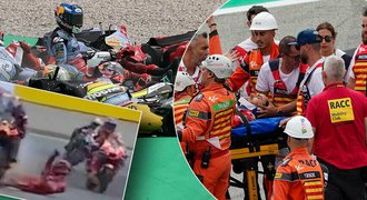 A scary accident in MotoGP.  His legs are broken, he already wants to run this weekend