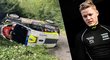 Erik Cais byl blízko vítězství na Barum rallye, ale přišla chyba a nehoda