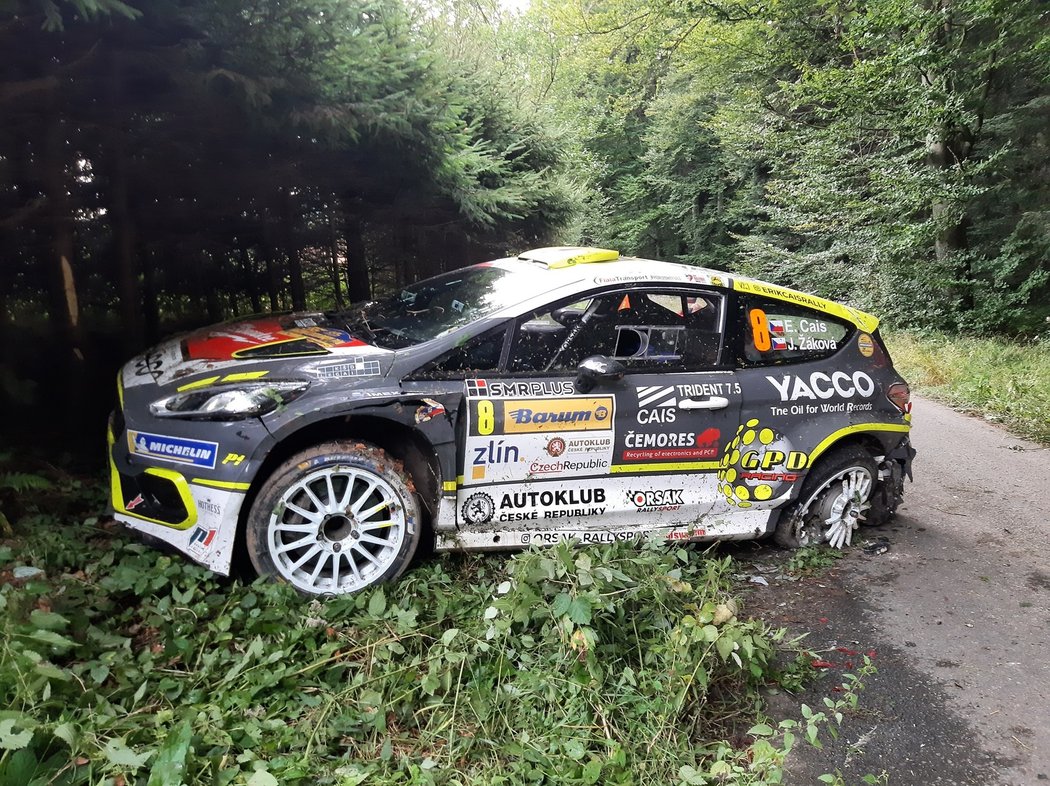 Nehodu na Barum Czech Rally Zlín v minulosti zažil i jezdec Erik Cais