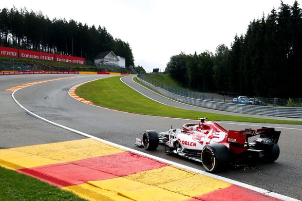 Kimi Räikkönen při VC Belgie Kimi Räikkönen při VC Belgie