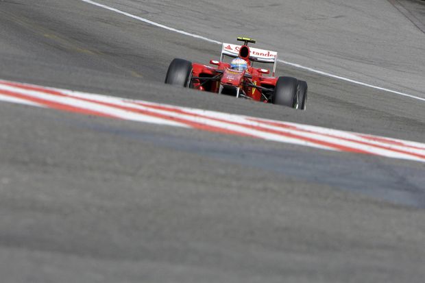 Fernando Alonso na trati belgické GP Fernando Alonso na trati belgické GP