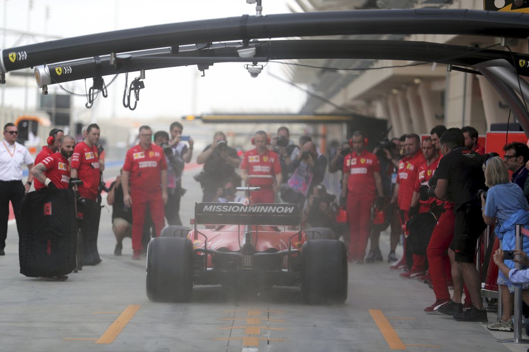 Mick Schumacher během testů v Bahrajnu