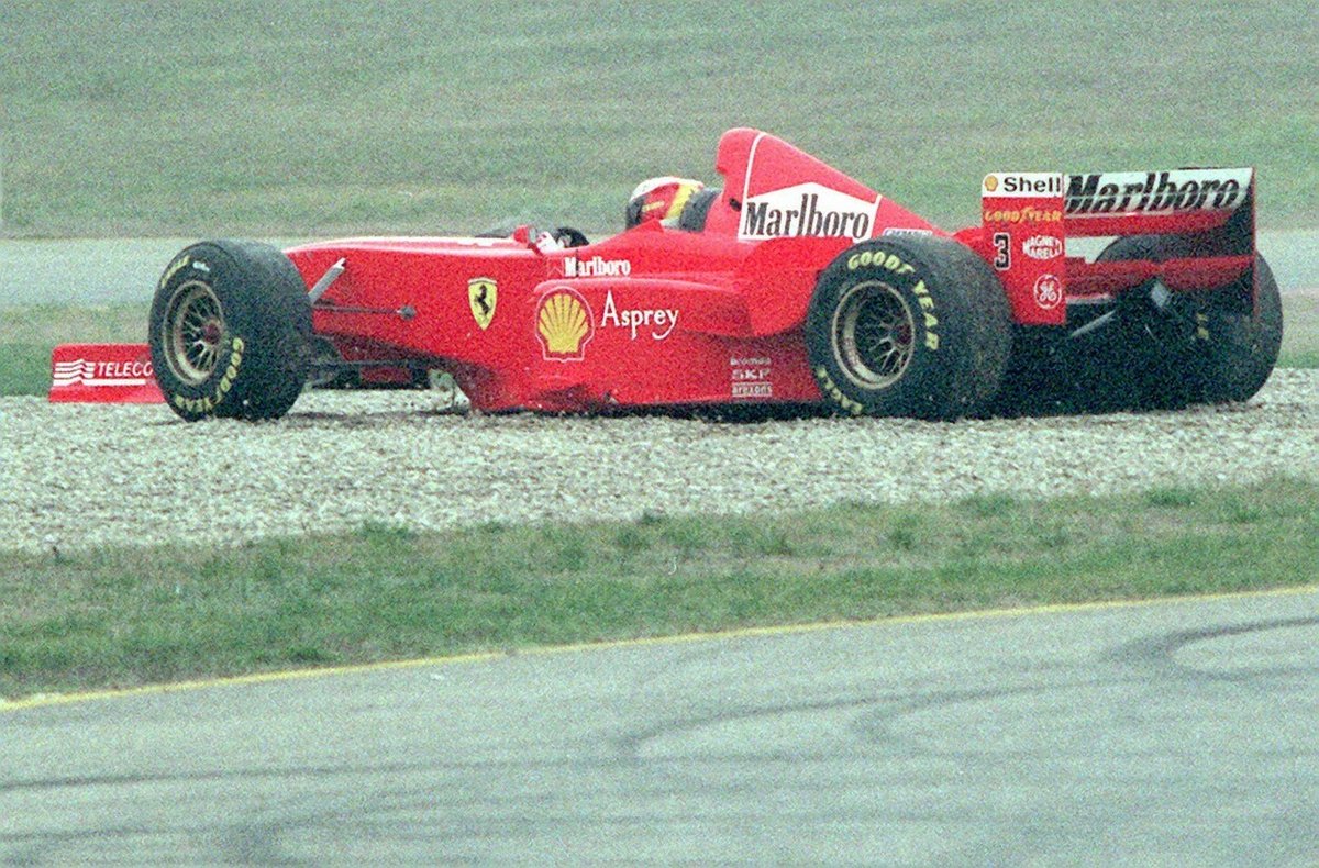 Michael Schumacher při testech nového monopostu Ferrari F300 na začátku roku 1998