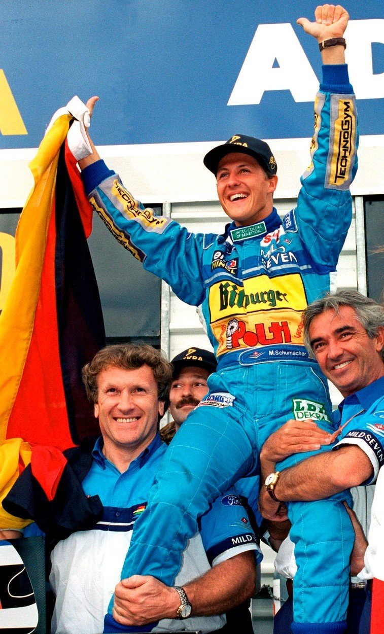 Michael Schumacher vyhrál v Benettonu první titul ve formuli 1