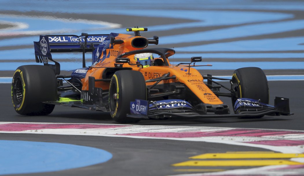 Lando Norris během tréninku na VC Francie