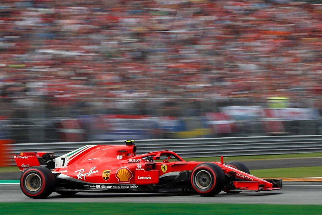 Kimi Räikkönen během kvalifikace v Monze