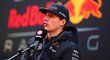 Nizozemský pilot Formule 1 Max Verstappen na předsezónní tiskové konferenci