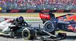 Verstappenova formule zůstala na Hamiltonově voze, oba nemohli v závodě pokračovat