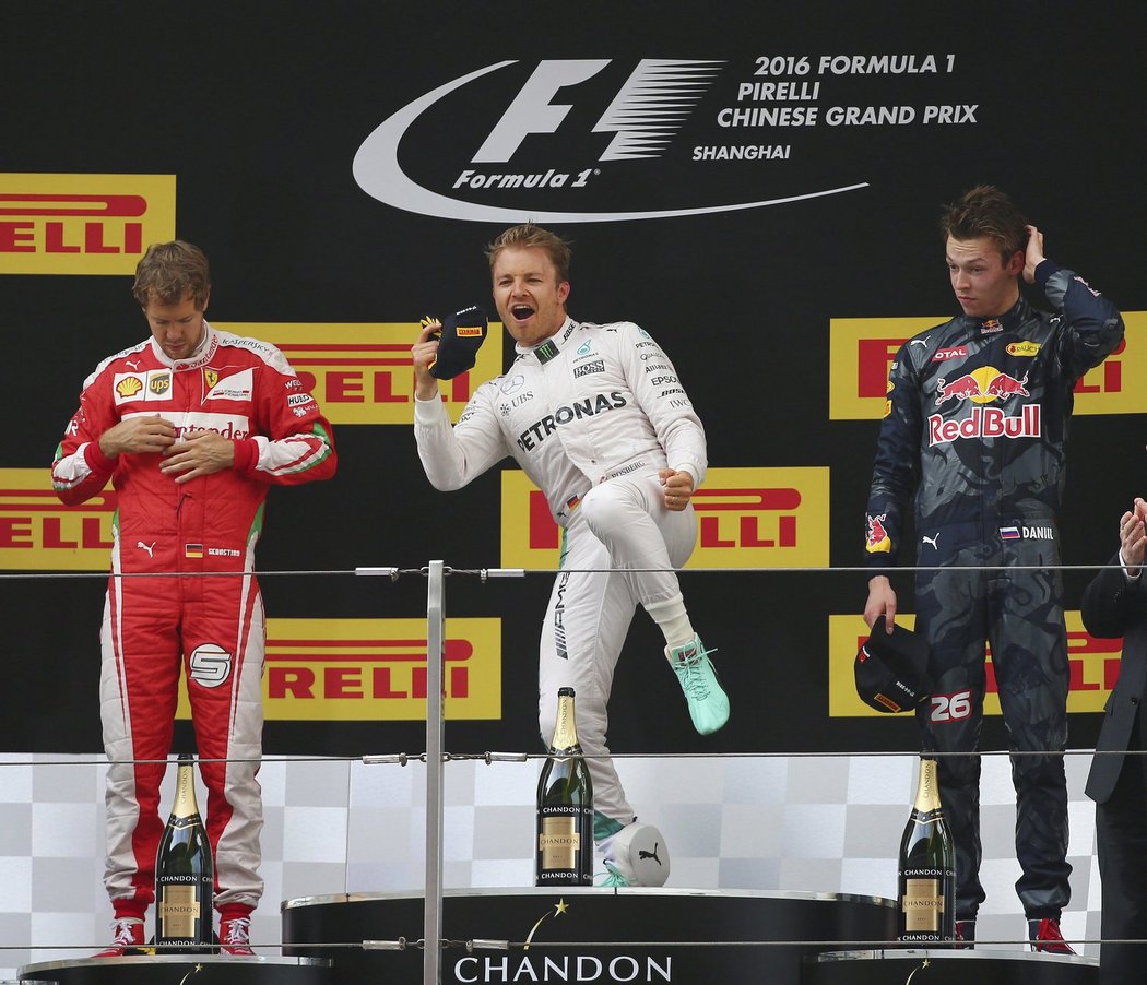 Nico Rosberg vypadal jako jediný, kdo se na konci doopravdy radoval