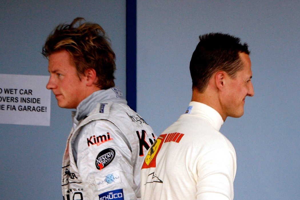 Kimi Räikkönen a Michael Schumacher