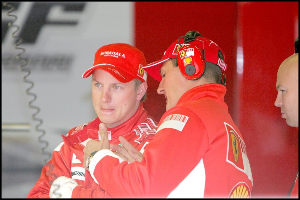 Kimi Räikkönen a Michael Schumacher