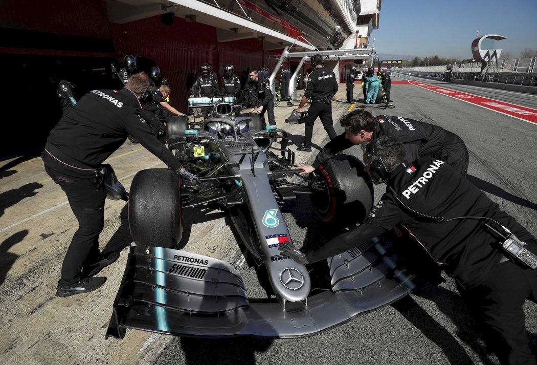 Valtteri Bottas během testů před novou sezonou