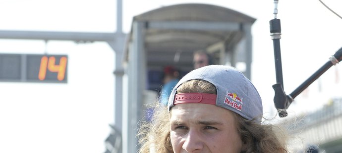 Karel Hanika během Red Bull Rookies Cup v Brně v roce 2015