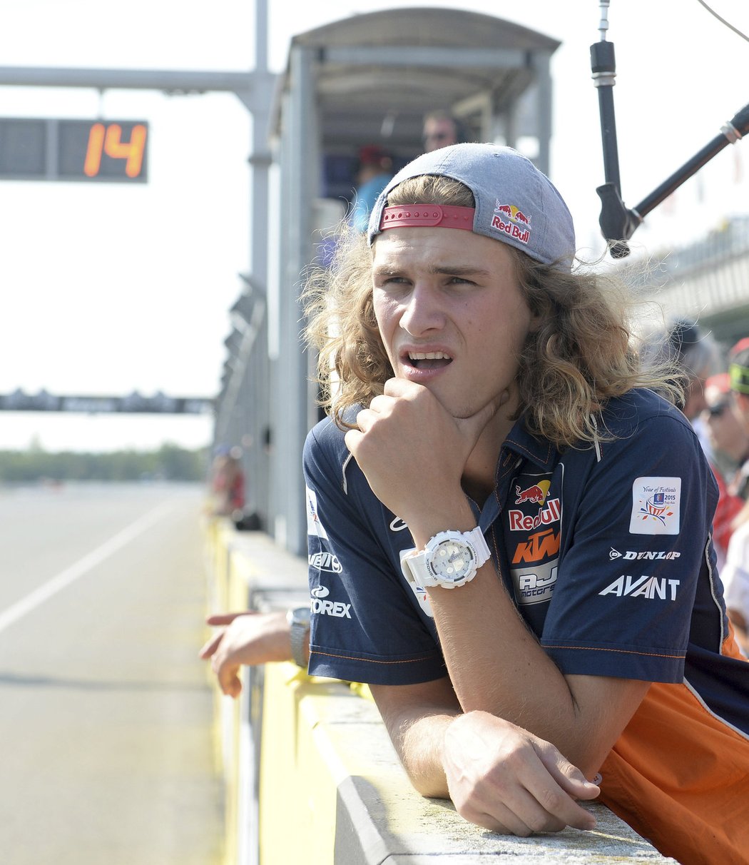 Karel Hanika během Red Bull Rookies Cup v Brně v roce 2015