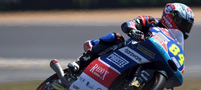 Jakub Kornfeil v tréninku Moto3 na GP Francie v Le Mans