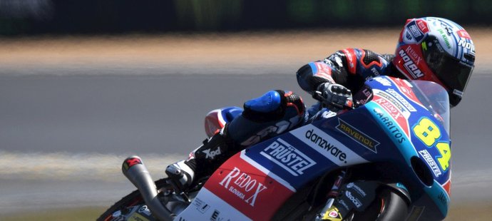 Jakub Kornfeil v tréninku Moto3 na GP Francie v Le Mans