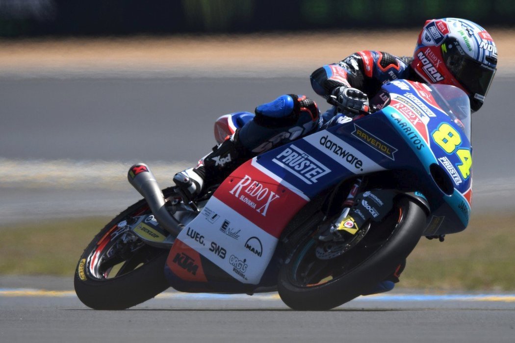 Jakub Kornfeil v tréninku Moto3 na GP Francie v Le Mans