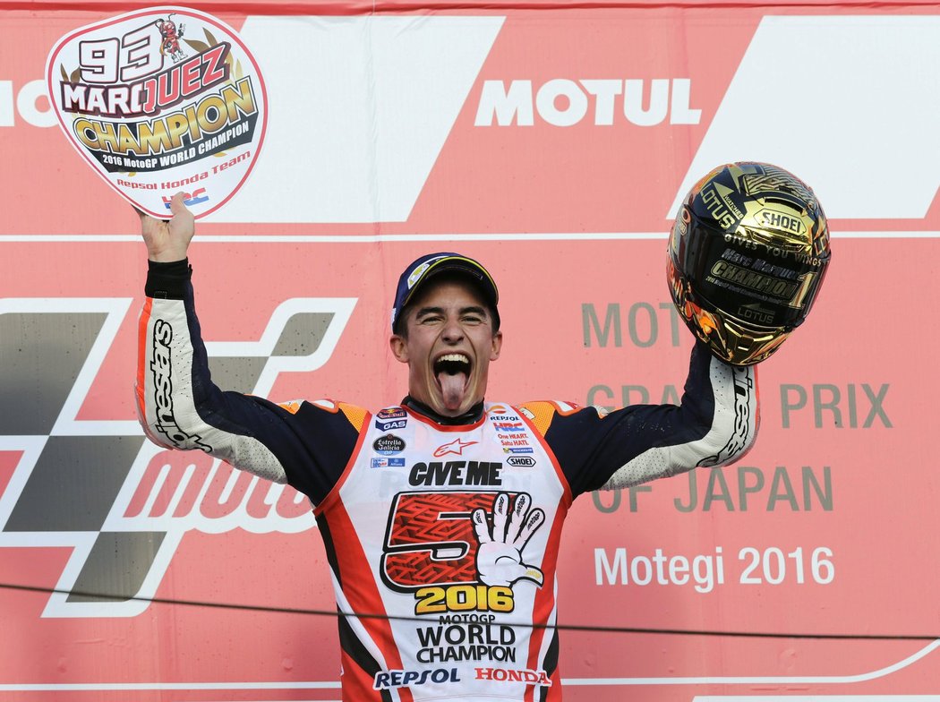 Rozdivočelý Marc Márquez na stupních vítězů