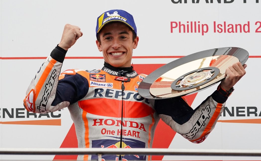 Jistý mistr světa MotoGP Marc Márquez zvítězil i ve VC Austrálie