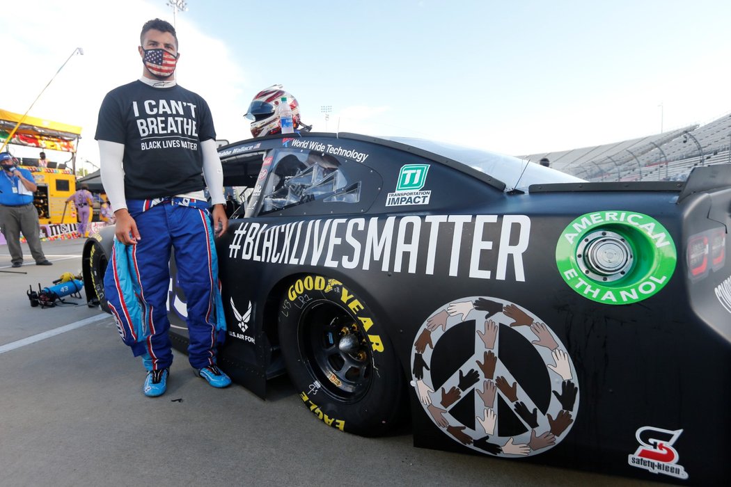 Bubba Wallace se hlásí k podpoře hnutí Black Lives Matter