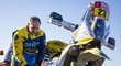 Český motocyklista Martin Michek ve čtvrté etapě Rallye Dakar